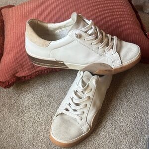 Dolce Vita White and Tan Women's Sneakers